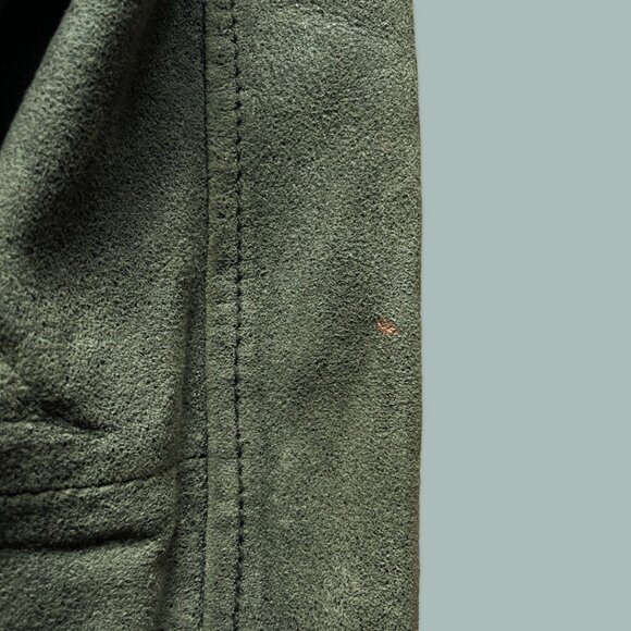 Muubaa London Army Green and Black Leather Motorcycle Jacket – 6 - Picture 8 of 10